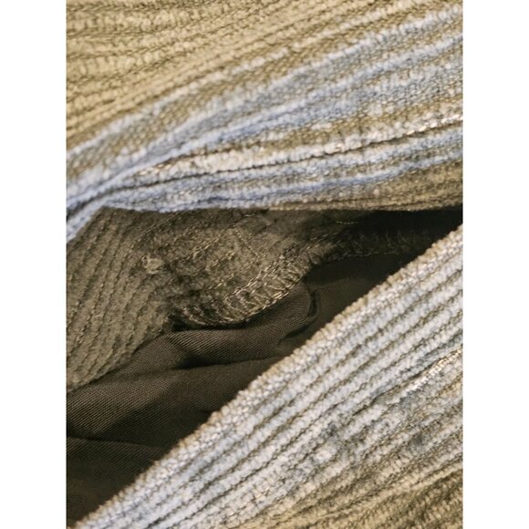 Studded Fringe Corduroy Jacket Green Snap Button Closure By Blue B Collection Si - Picture 7 of 15